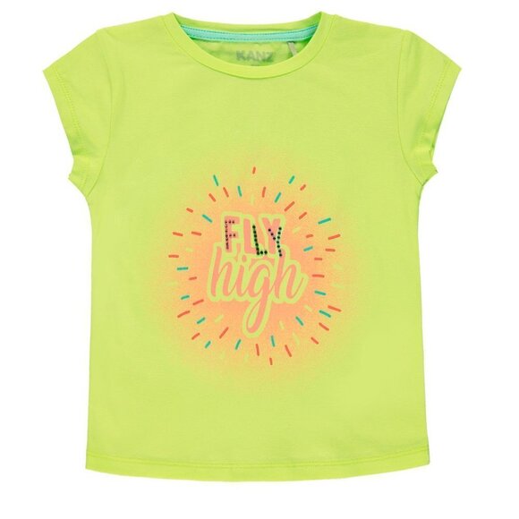 Kanz lime t-shirt with front print - Picture 1 of 3